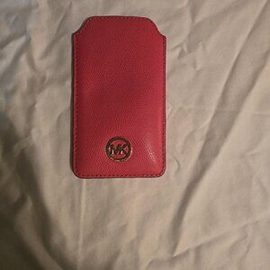 MK Phone Case, pink color, 6H x 3 1/2 W
